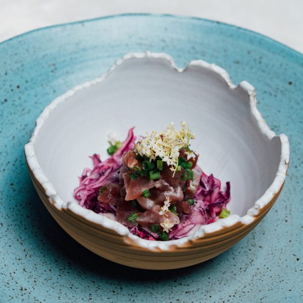 Tuna Tartare Red Cabbage Salad